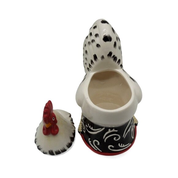 TOSCANA Adamo Ceramic Rooster Cookie Jar Italy Rustic Farmhouse 10" - As Is - Picture 12 of 15